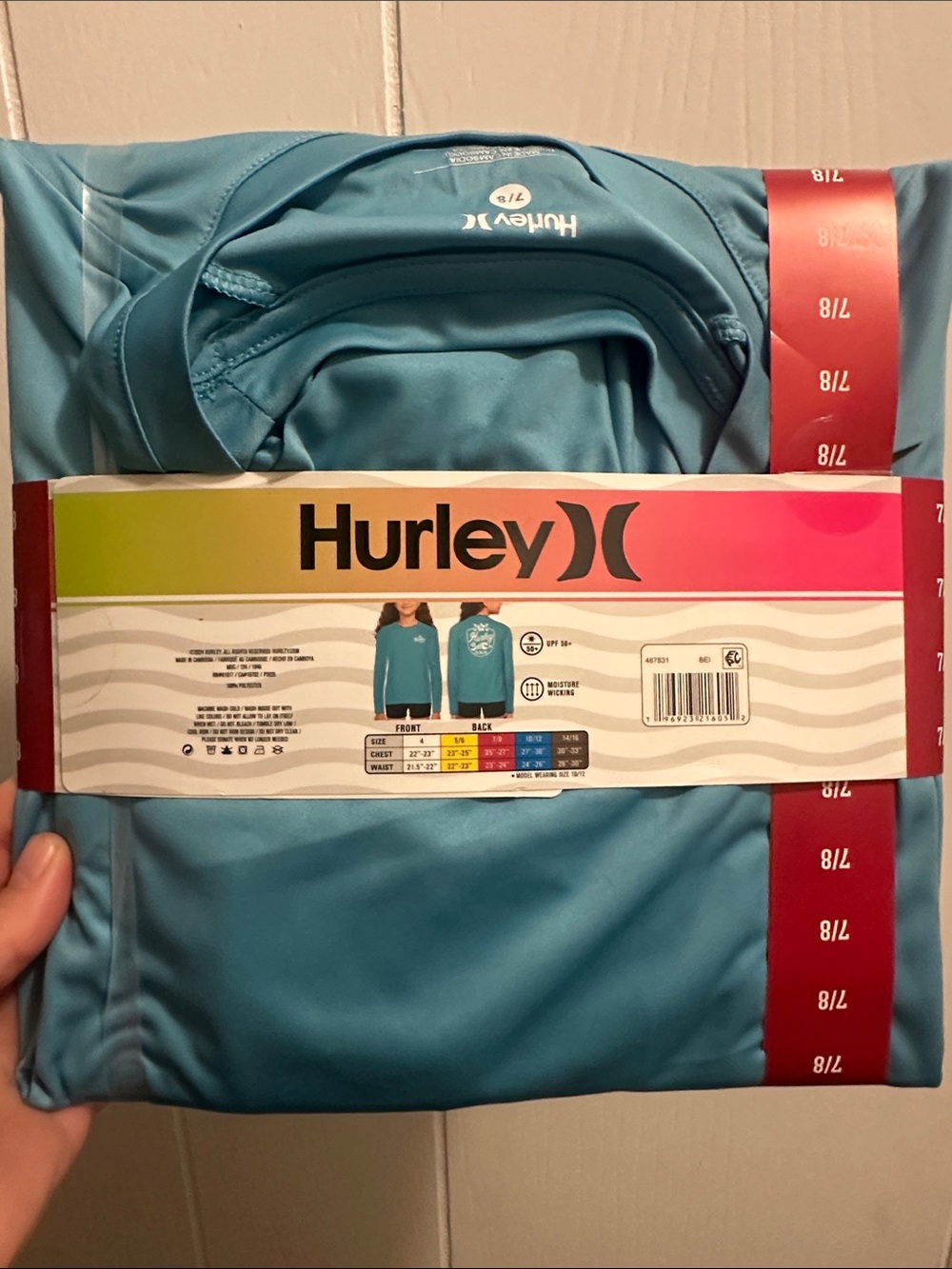 Hurley Kids Teal Blue Long-Sleeve Rashguard